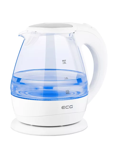 Кана за вода ECG RK 1520 Glass, 2200W, 1.5L, Бял - Код G5346