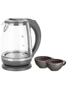 Кана за вода ECG RK 2020 Grey Glass, 1850-2200 W, 2.0L, Сив - Код G5412