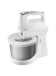   Ръчен миксер с купа SENCOR SHM 6206SS, 500 W, Купа 2.5L, Бял - Код G5480
