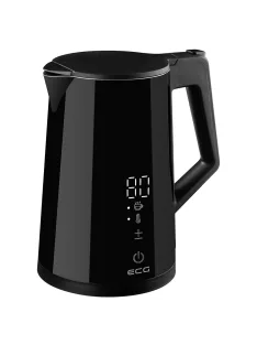   Двустенна кана с контрол на температурата ECG RK 1893 Digitouch Black, 1.7л, 1850–2200 W, Черен - Код G5483