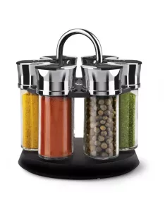   Стойка за съхранение на подправки LAMART LT7009 SPICE, 85 мл, 6 бр., Черен - Код G5489