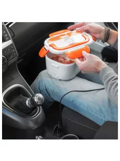   Електрическа кутия за храна за автомобил Sapir SP 1177 AD, 40W/12V, 1.5 литра, Бял/Oранжев - Код G8345