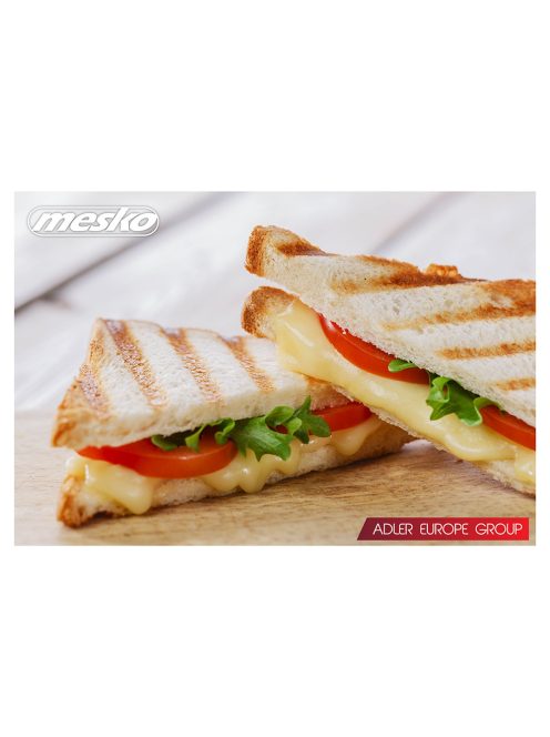 Сандвич мейкър MESKO MS 3032, 850W, 2 сандвича, Черен - Код G8637