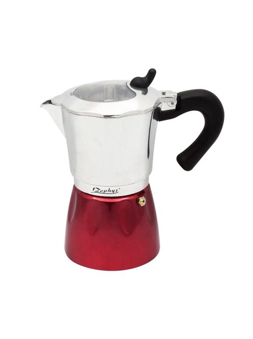 Кубинска кафеварка ZEPHYR ZP 1173 J6, 6 чаши, Червен/сребрист - Код G8663