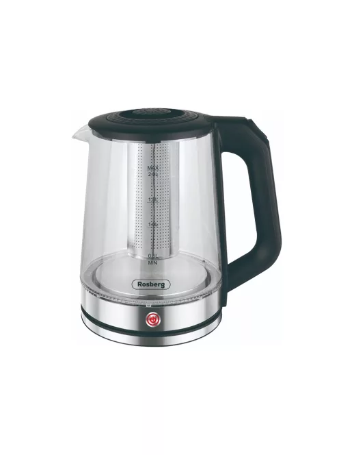 Електрическа кана Rosberg R51230R, 1500W, 2л., стъклена