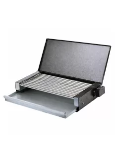 Електрическа скара Rubino, 2000W, С капак, Сив