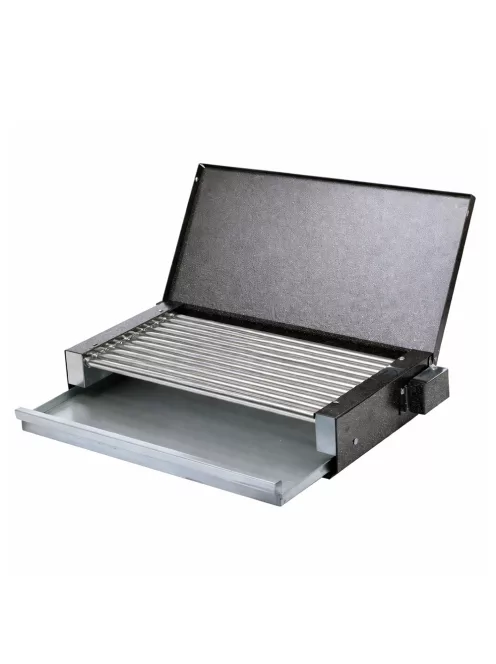 Електрическа скара Rubino, 2000W, С капак, Сив