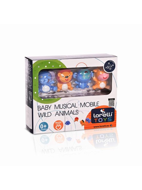 Музикална въртележка LORELLI WILD ANIMALS, Бял - Код L11561