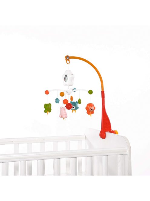 Музикална въртележка LORELLI HAPPY ANIMALS, Оранжев - Код L11563