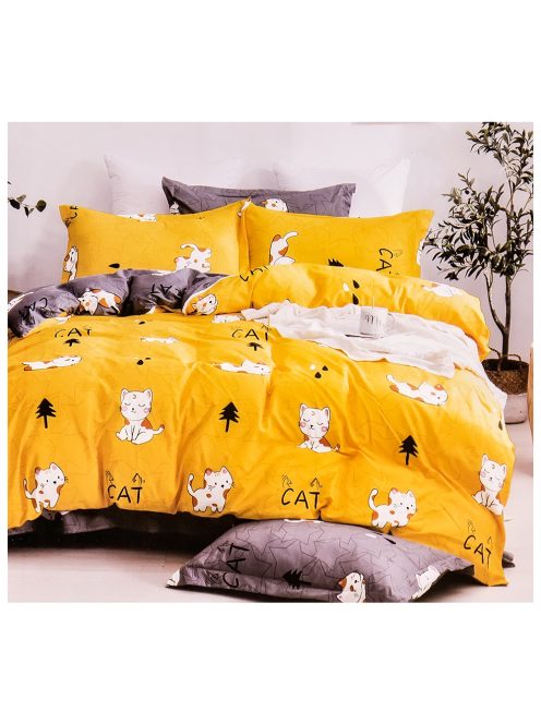 Set de lenjerie de pat cu două fețe EmonaMall, 4 piese - modelul S12083