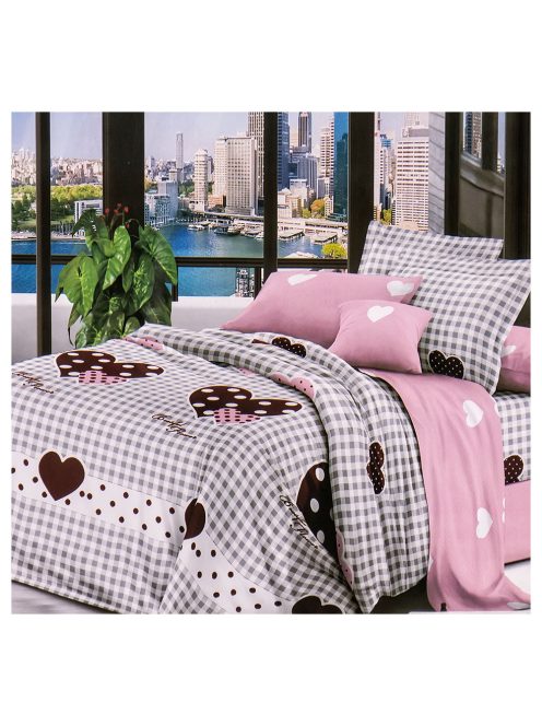 Set de lenjerie de pat cu două fețe EmonaMall, 4 piese - modelul S12262