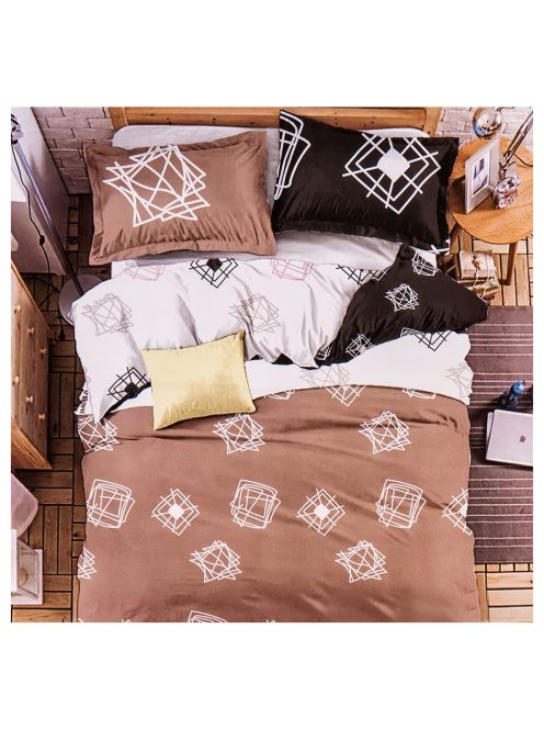 Set de lenjerie de pat cu două fețe EmonaMall, 4 piese - modelul S12263