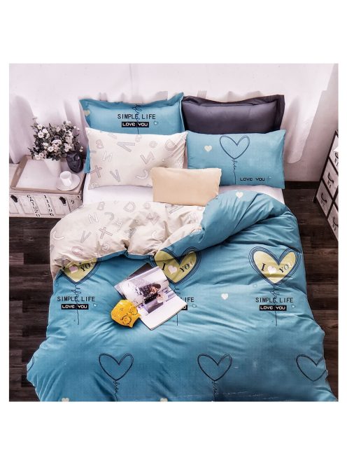 Set de lenjerie de pat cu două fețe EmonaMall, 4 piese - modelul S12264