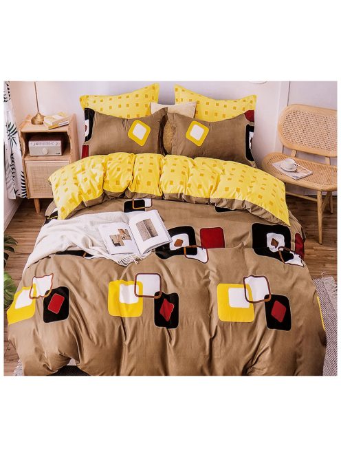 Set de lenjerie de pat cu două fețe EmonaMall, 4 piese - modelul S12581