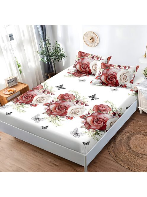 Долен чаршаф с ластик и две калъфки (за матрак 160x200) EmonaMall, 3 части - Модел S16264