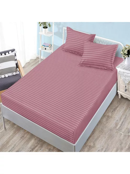 Едноцветен долен чаршаф с ластик и две калъфки (за матрак 160x200) EmonaMall, 3 части - Модел S18259
