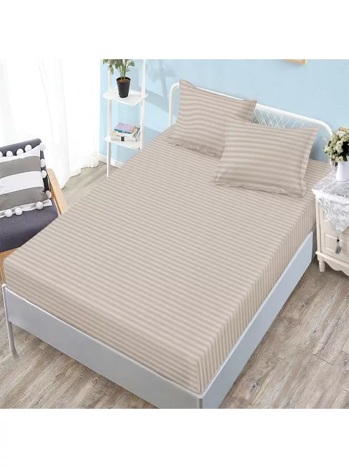 Едноцветен долен чаршаф с ластик и две калъфки (за матрак 160x200) EmonaMall, 3 части - Модел S18262
