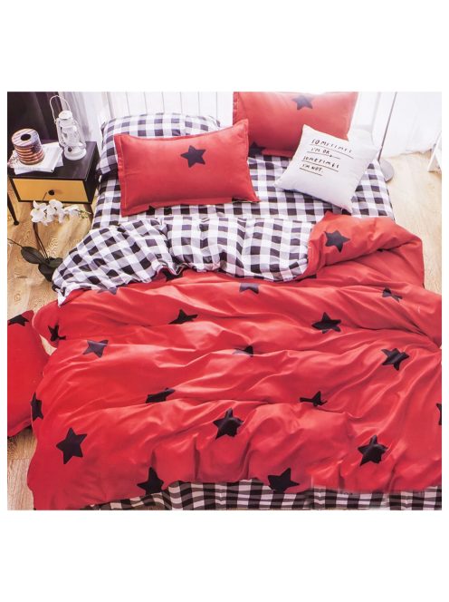 Set de lenjerie de pat cu două fețe EmonaMall, 4 piese - modelul S8771