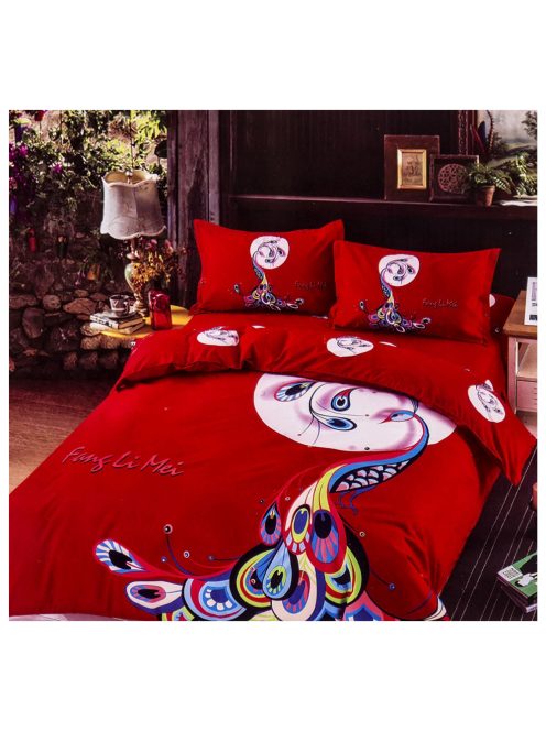 Set de lenjerie de pat cu două fețe EmonaMall, 4 piese - modelul S9308