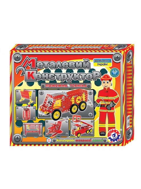 Constructor din metal tehnică de pompieri Technok Toys - Cod W3314