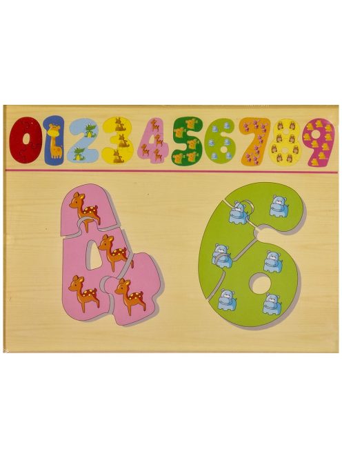 Puzzle din lemn cu numere-Puzzle din lemn cu numere