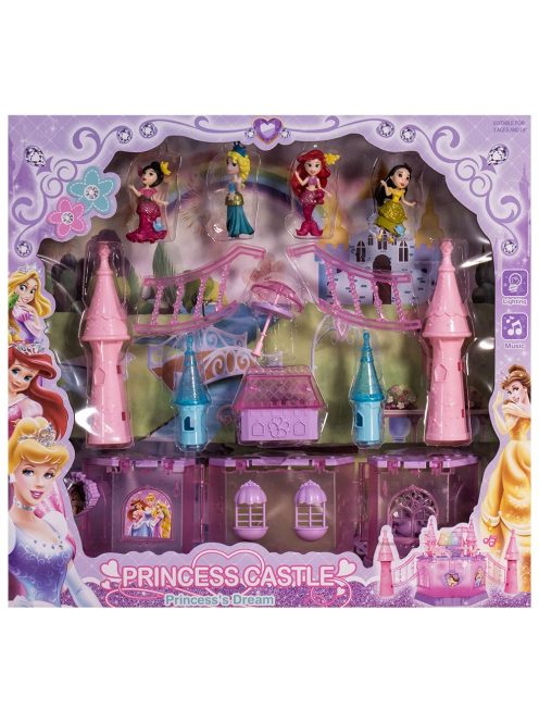 Castel muzical cu lumini și cu prințese pentru copii