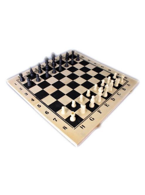 Șah din lemn 3în1