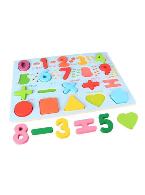Sorter din lemn pentru copii cu numere și forme-Sorter din lemn pentru copii cu numere și forme